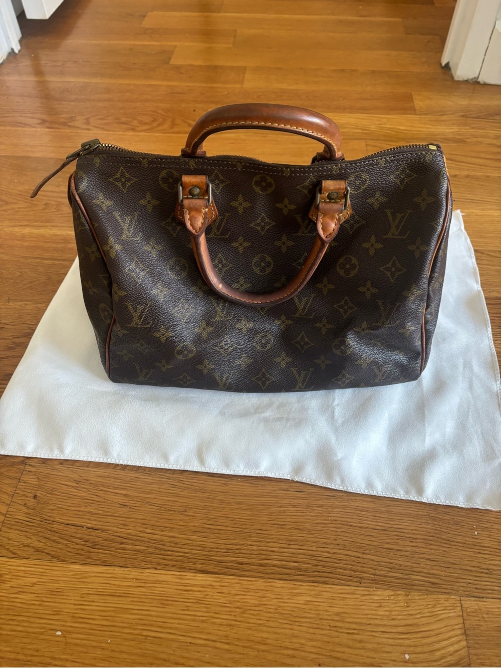 Louis Vuitton Speedy 30 Vintage Brown Monogram Canvas Handbag